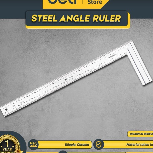 

Eksklusif Deli Penggaris Siku Tukang 5 cm Stainless Steel Alat Perkakas DL438