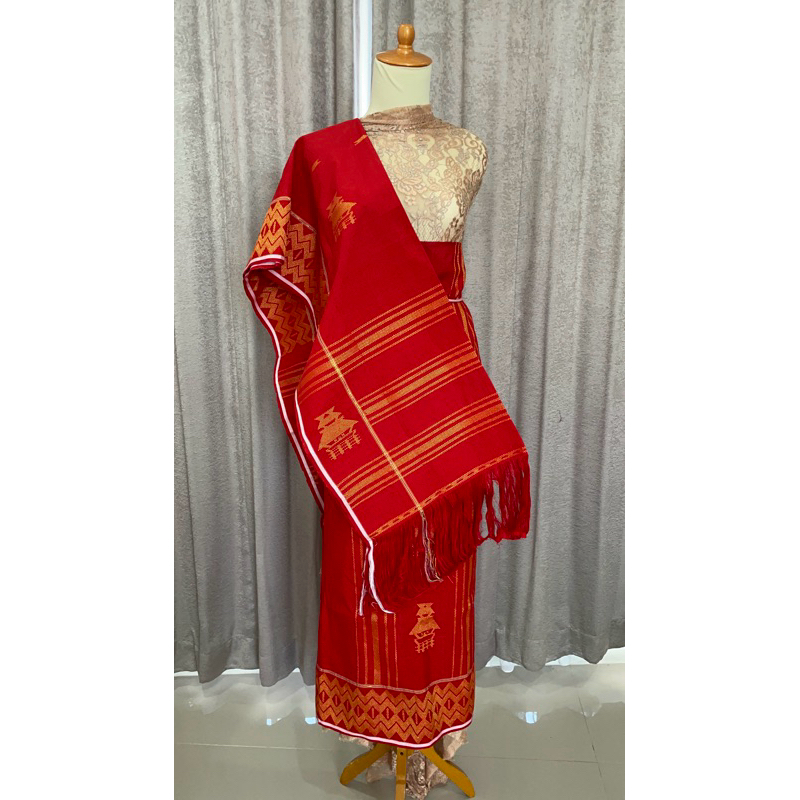 Setelan Songket Karo Bahan Sutra