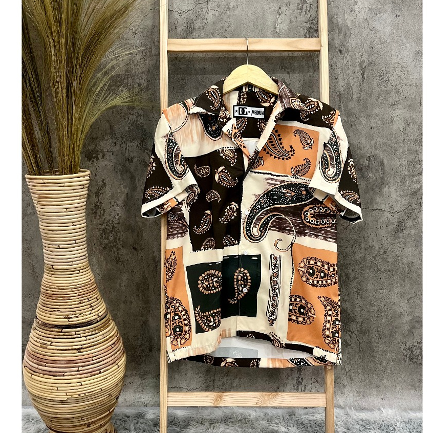 Kemeja pria - Bandana brown