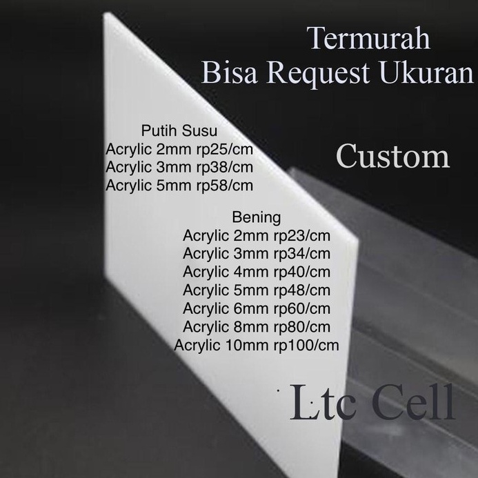 

Acrylic Putih Susu 2mm 5x1cm Akrilik Lembaran Potong Laser w S6R8