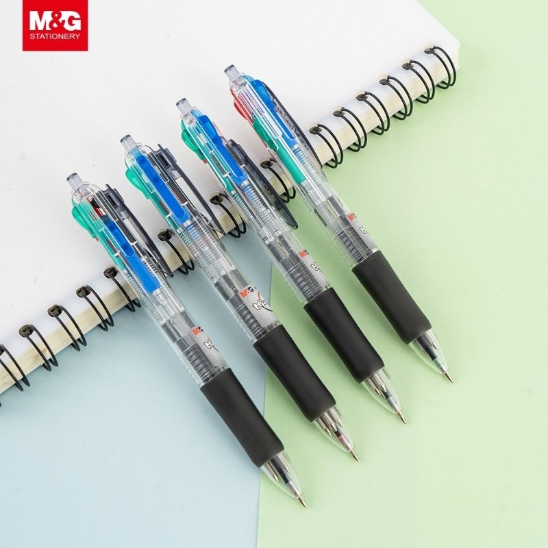 

M&G Pulpen Pena 4 in 4 Warna Motif Warna-Warni Tip 0.7mm Retractable Nyaman