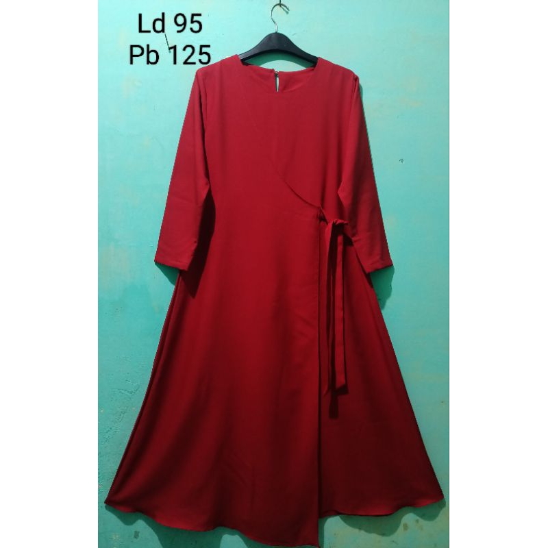 Gamis merah/maroon