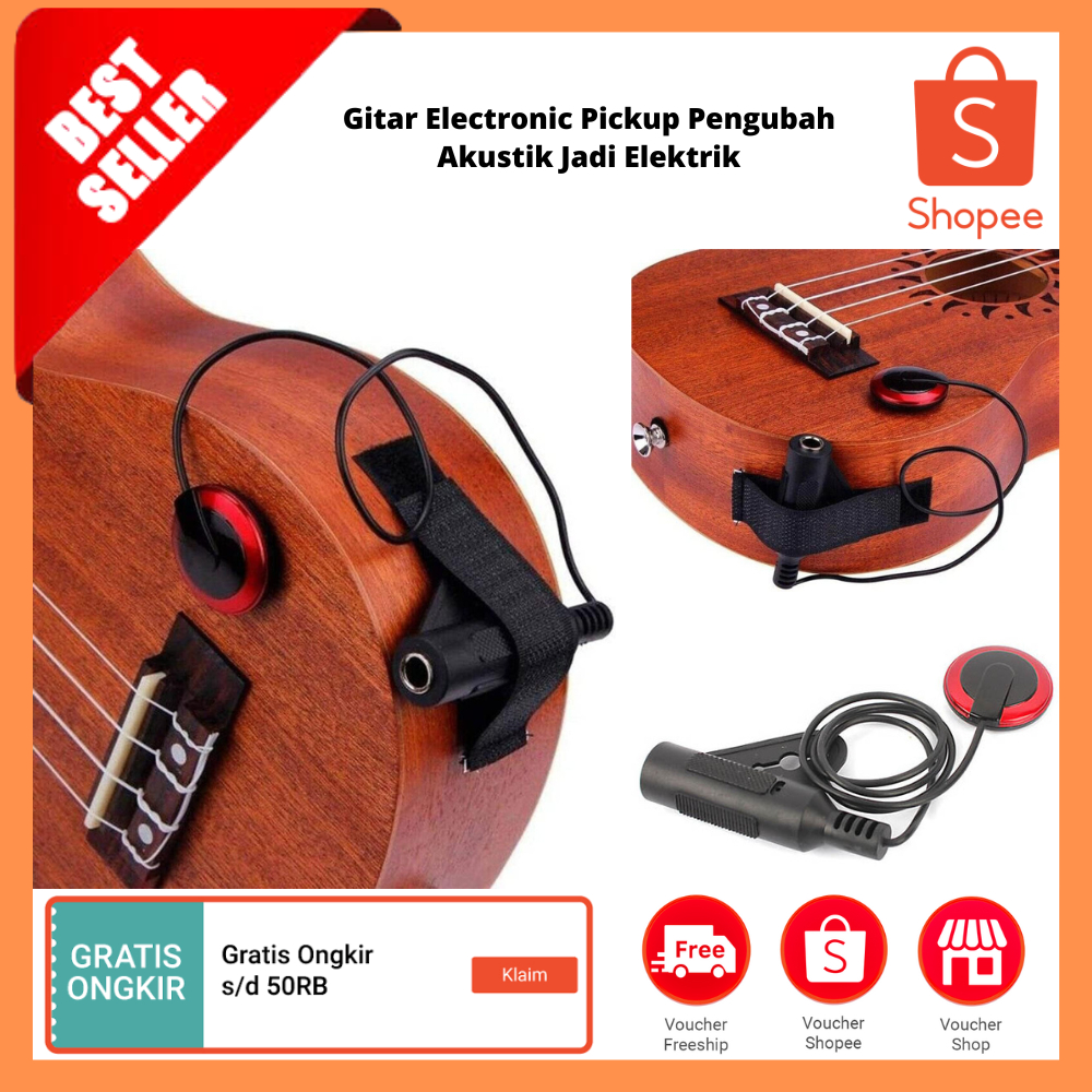Gitar Electronic Pickup Pengubah Akustik Jadi Elektrik / Pickup Mikrofon Piezo Aksesori Gitar Biola