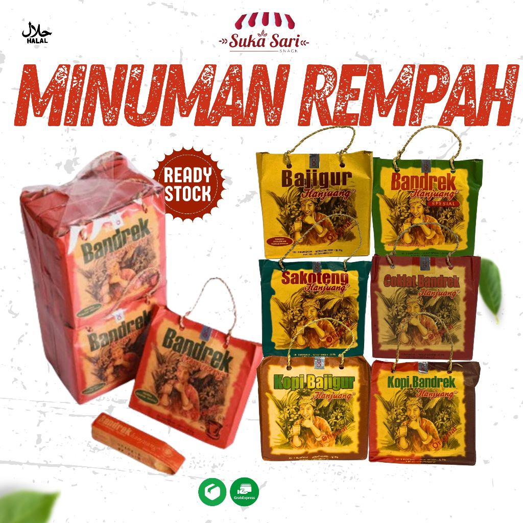 

BAJIGUR - BANDREK - SEKOTENG - BEAS CIKUR HANJUANG - Minuman Tradisional - Rempah2 Indonesia - Bandung - Sukasari Snack