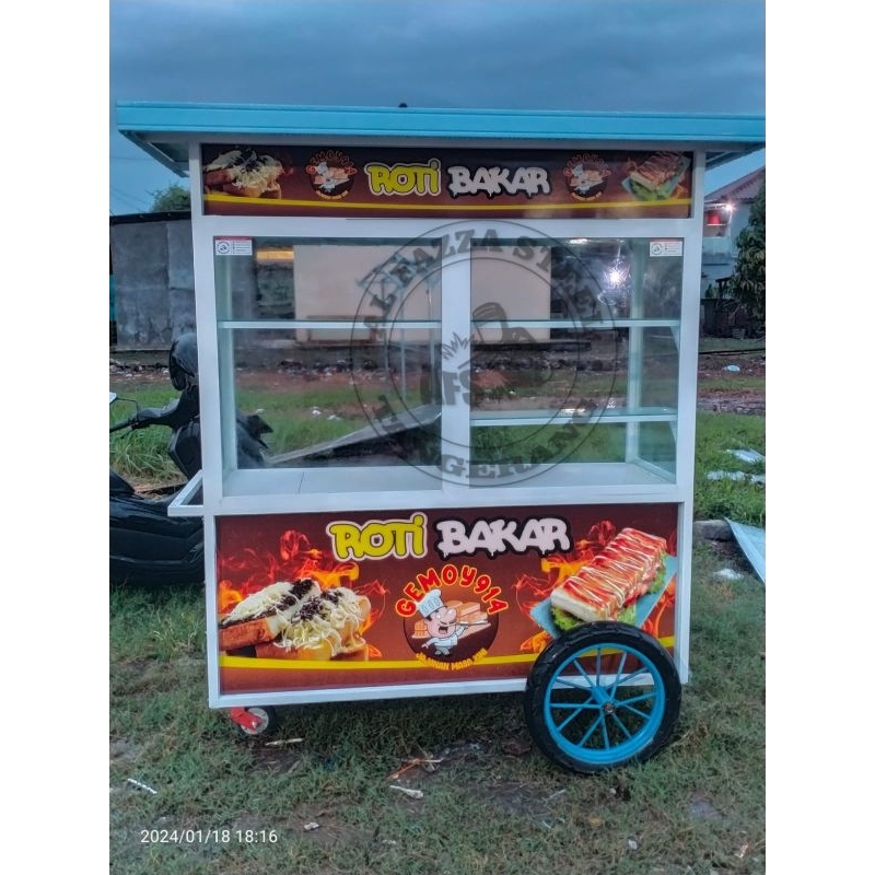 gerobak jualan gerobak dorong gerobak roti bakar