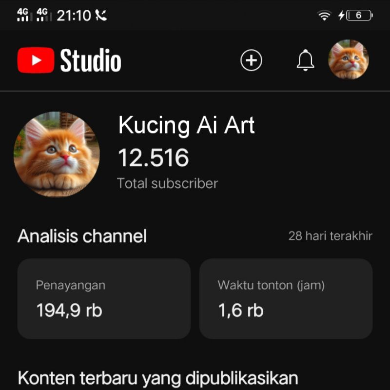 Akun Youtube 12,5K+ Subscriber (Bonus Akun Tiktok Fyp)