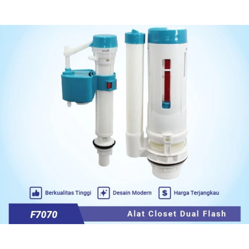 alat tangki closet kloset duduk 2 tekan 2 flush closet flushing fio