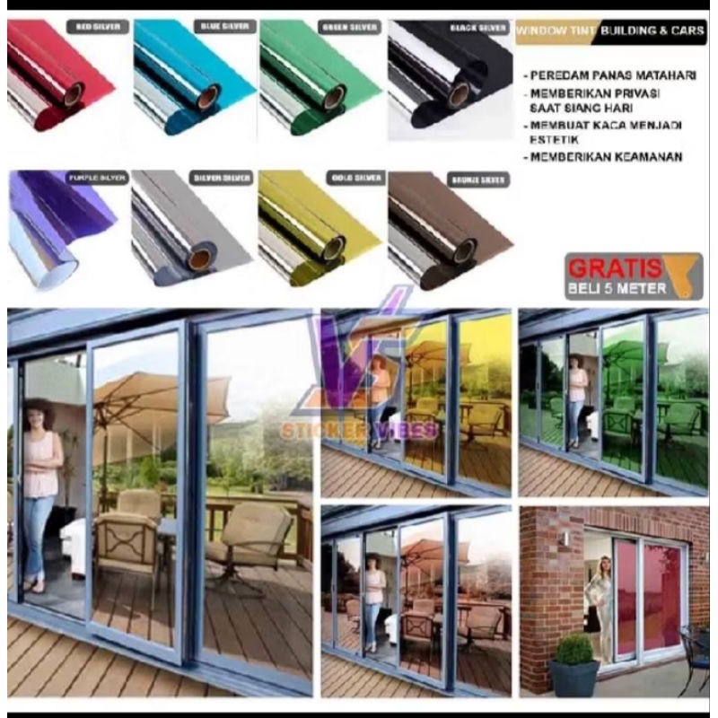 Kaca Film Oneway / Kaca Film Cermin / Stiker Kaca