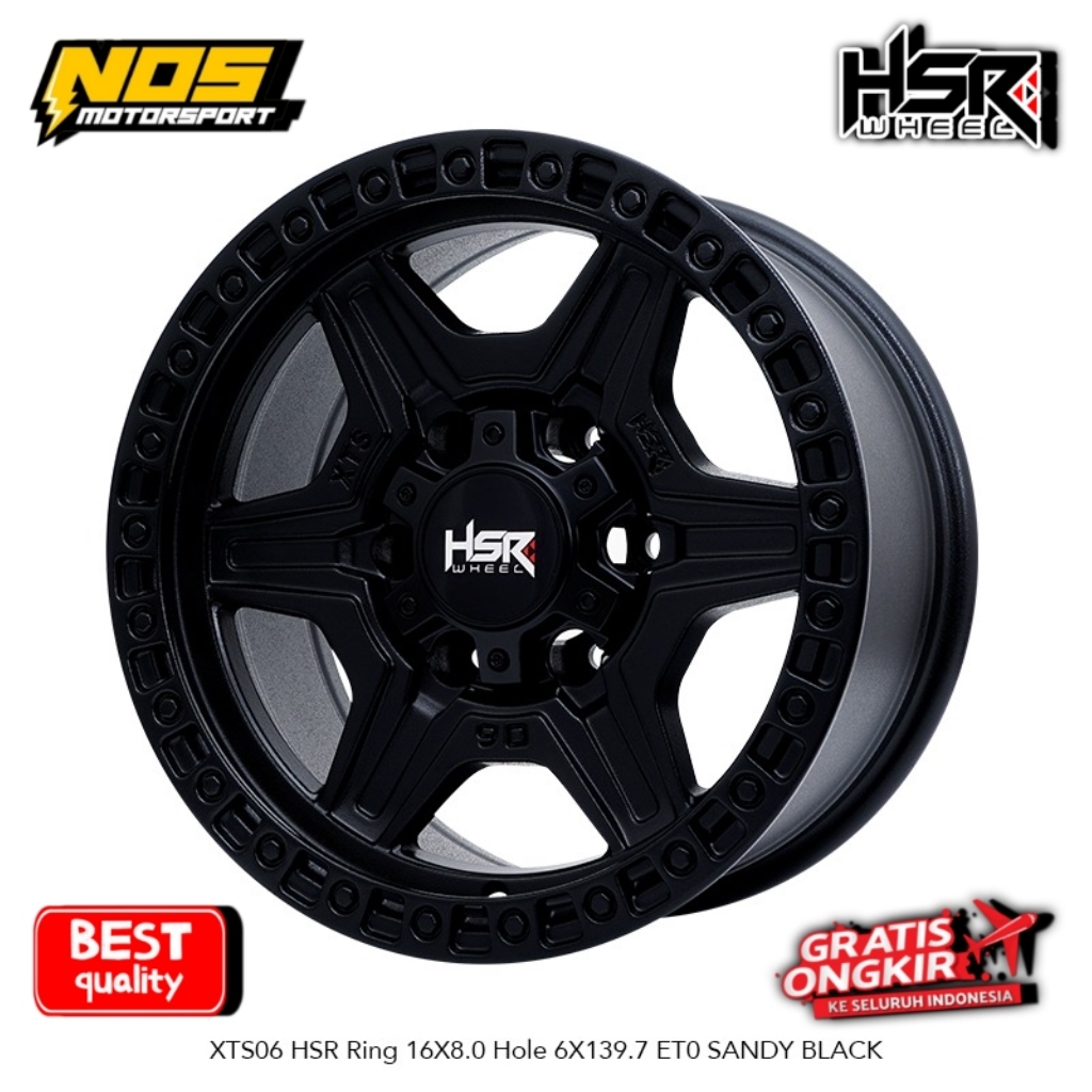 VELG TRITON HILUX STRADA R16 LEBAR 8 BAUT 6X139 ET0 HSR XTS06 RING 16 | VELG OFFROAD CELONG