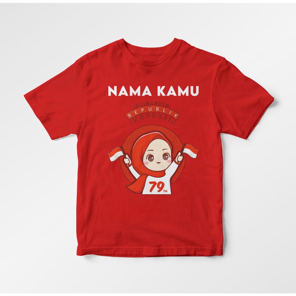 KAOS ANAK KEMERDEKAAN 17 AGUSTUS  BAJU AGUSTUSAN ANAK  ATASAN LENGAN PENDEK
