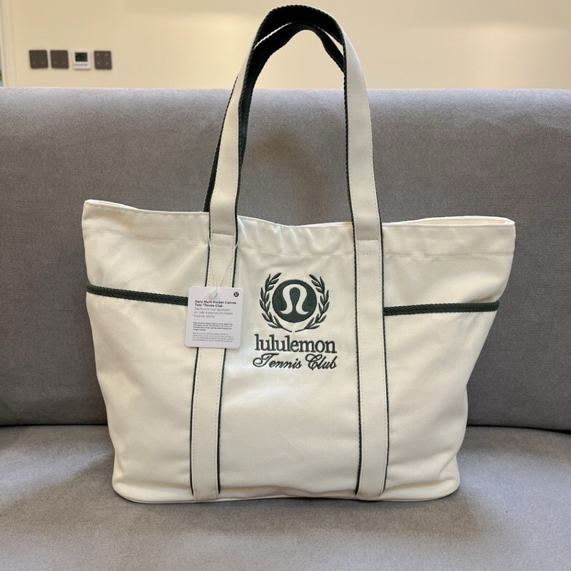 Lululemon Daily Multi-Pocket Canvas Tote Bag 20L *Tennis Club 2Color￼
