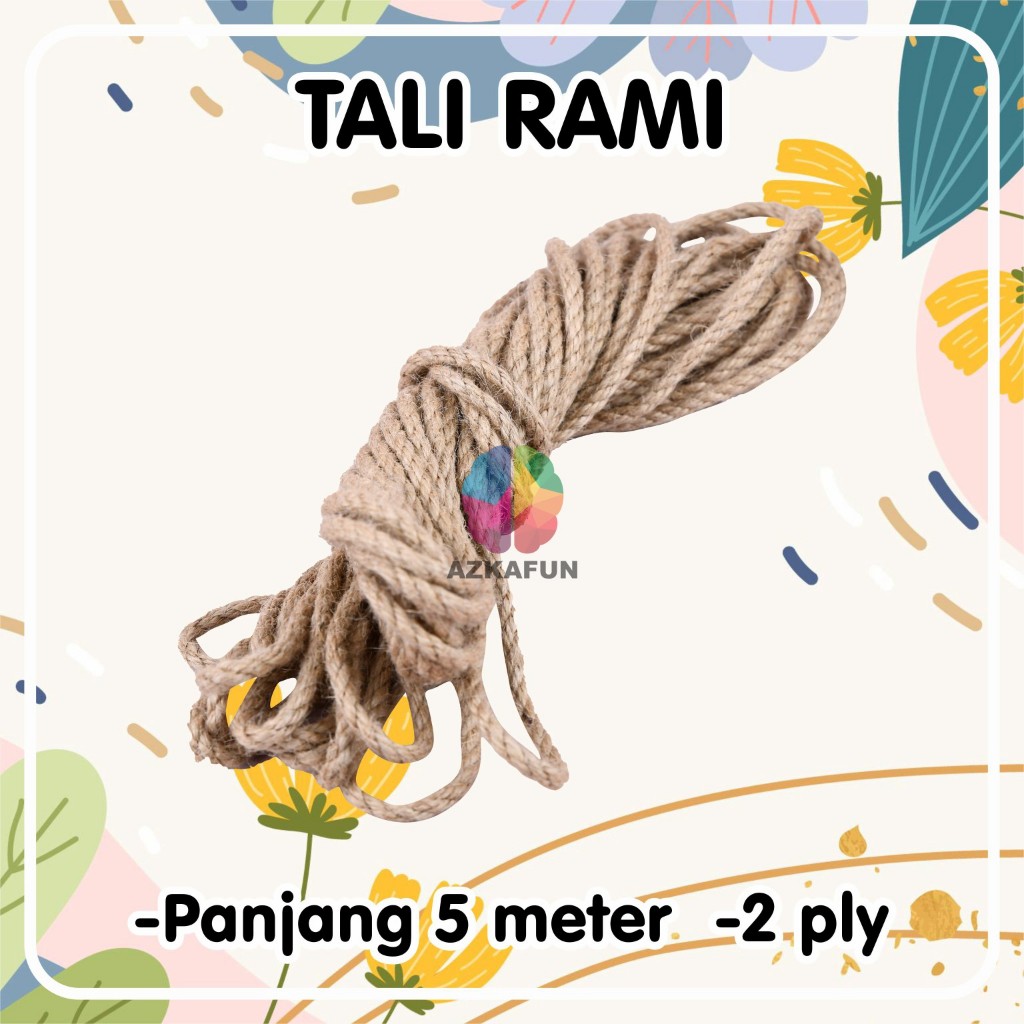 

Tali Rami 5 meter 2 Ply - Tali goni hampers