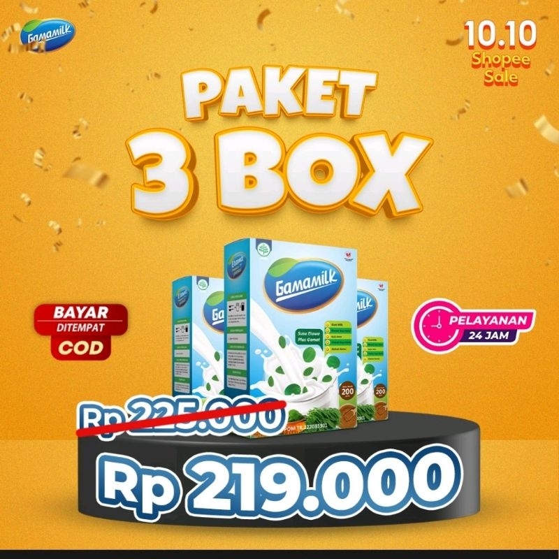 

(3 BOX) GAMAMILK - Susu Etawa Plus Gamat Membantu meredakan Sendi, Rematik, Sesak Nafas & Lambung