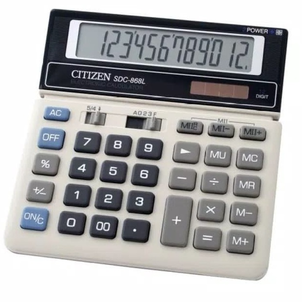 

berkualitas Kalkulator Citizen Type SDC 868 L Calculator Citizen 12 Dit 868 L