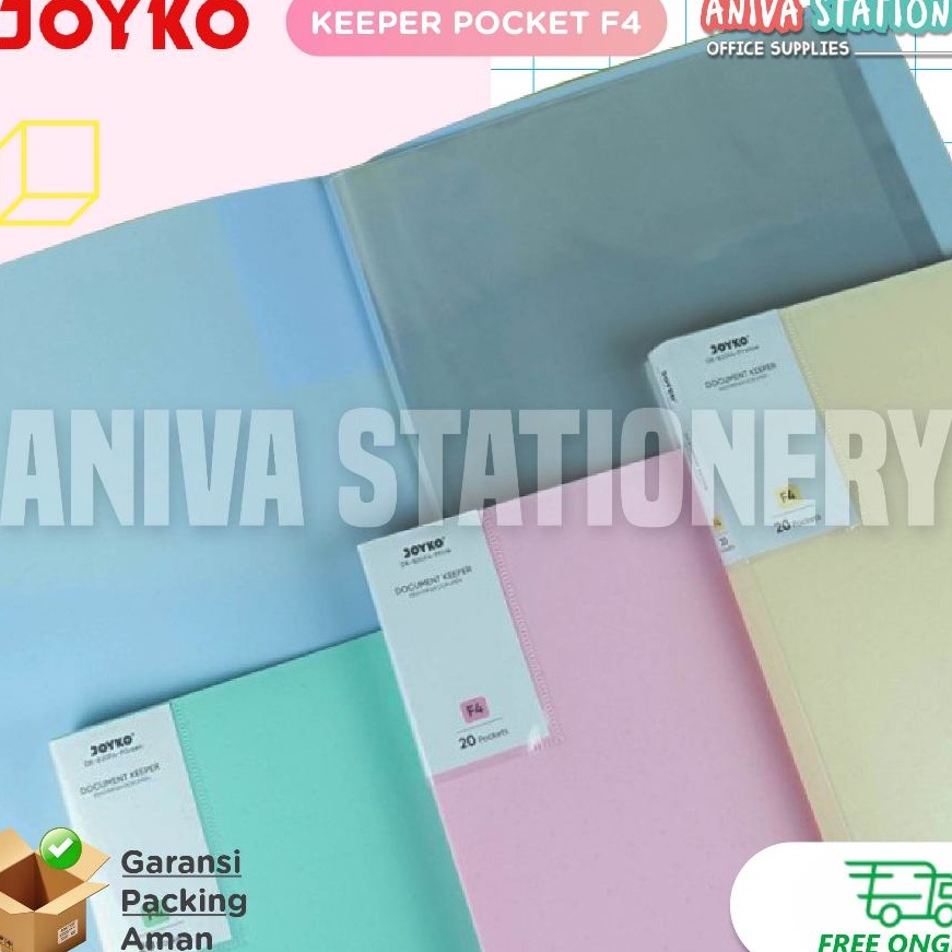 

KP8 JOYKO DOCUMENT KEEPER F4 CLEAR HOLDER 246 POCKET MAP FILE BERKAS SERTIFIKAT