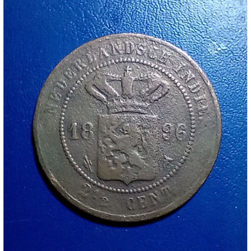 Koin 21/2 Cent Nederland Indie 1896 (Keyda Date)