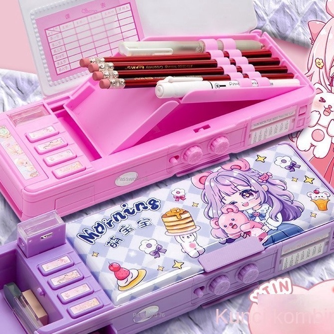 

berkualitas Kotak Pensil Multifungsi Alat Tulis Aesthetic Tempat Pensil Anak Perempuan Canggih Wadah Pensil