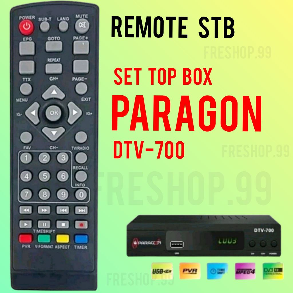 Remote stb paragon dtv-700 set top box remot langsung pakai