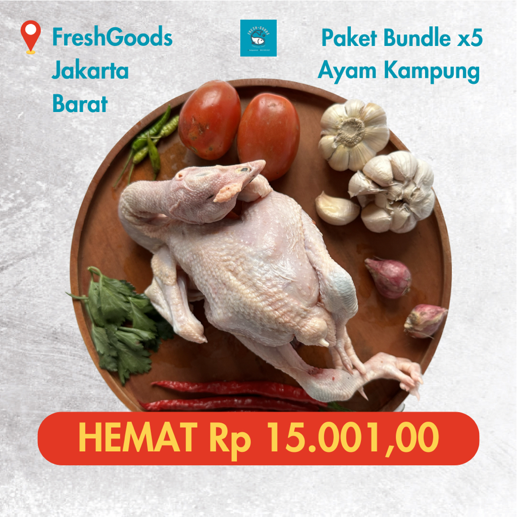 

Paket Bundle 5 Ekor Ayam Kampung Asli Segar Premium Dijamin Berkualitas - Freshgoods.idn Jakarta Barat