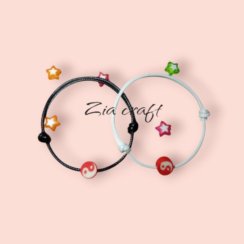gelang couple yin yang / gelang couple bestie / gelang couple pasangan 2 pcs