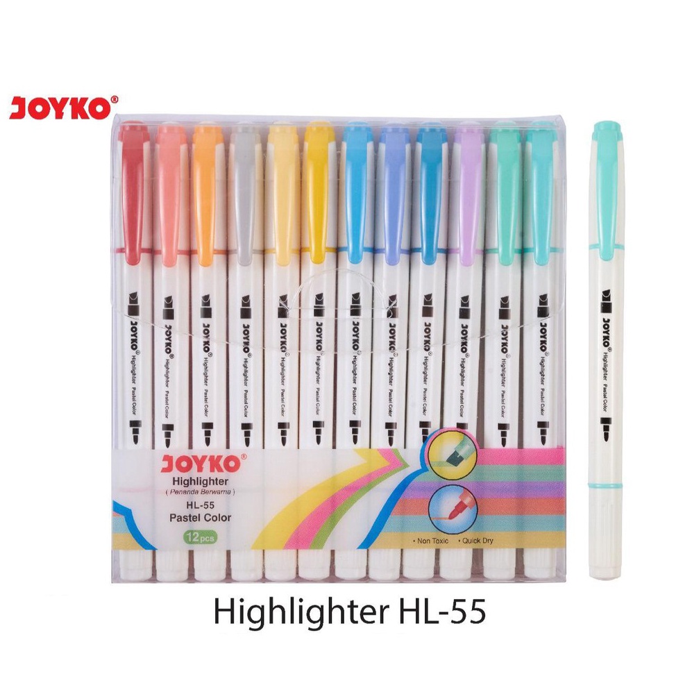

ART Q1V Highlighter Penanda Joyko Pastel Set 12 Warna Hl 55