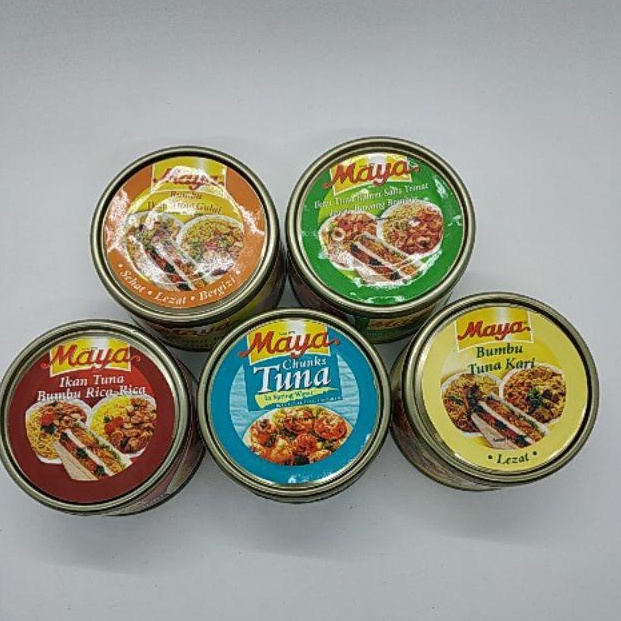 

Best Price MAYA Ikan Tuna 185GR KALENG All Varian Pepes Gulai Sambal Goreng RicaRica Bombay Vegetable oil Spring water Kari