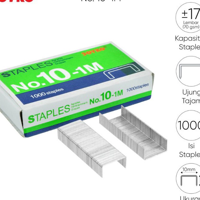 

KP8 Isi staples Joyko No1 1pak2 kotak