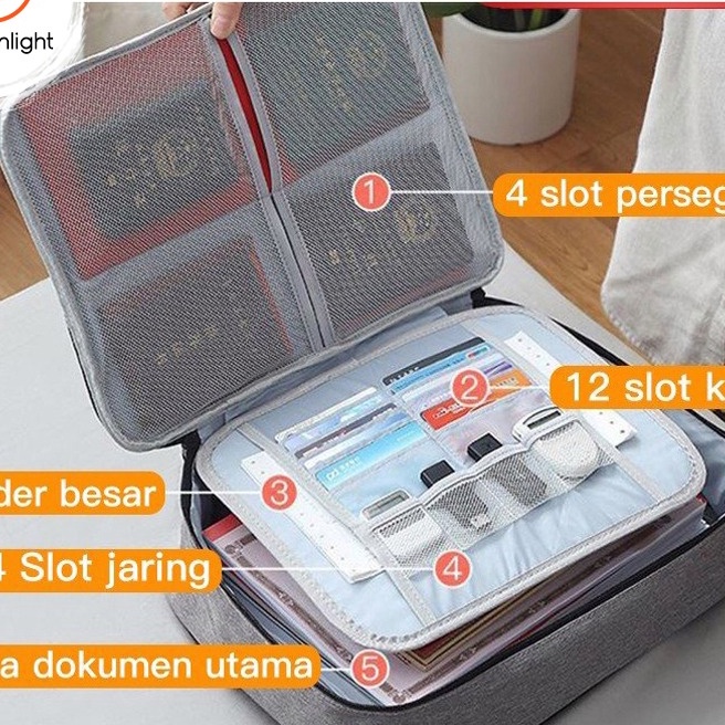 

Termurah TAS Dokumen 5 Layes Tempat dokumen penting Tas Multifungsi Kotak Dokumen Pobel