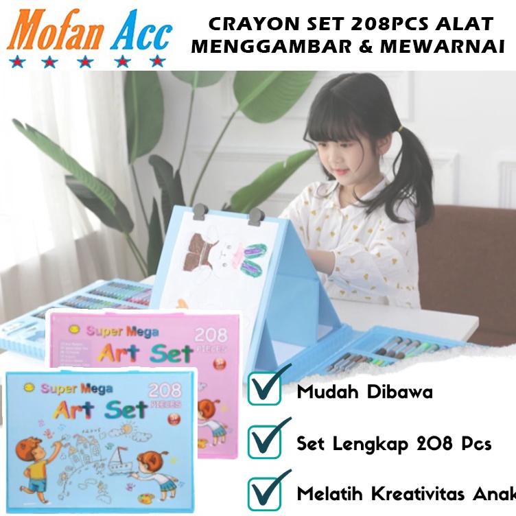 

KODE P87S Crayon Set 28pcs Alat Menggambar Mewarnai Dan Melukis Lengkap Isi 28 Pcs Untuk AnakAnak Kit Art Supplies Painting Set For Children Krayon Hadiah Kado Ulang Tahun Anak Birthday Gift Water Colors Pensil Warna Pencil Colours Coloring Set