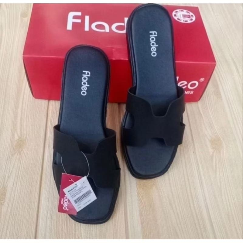Sandal Wanita Fladeo Sendal Wanita Slop Sol Karet Fladeo Sendals Sandal Fladeo Flat