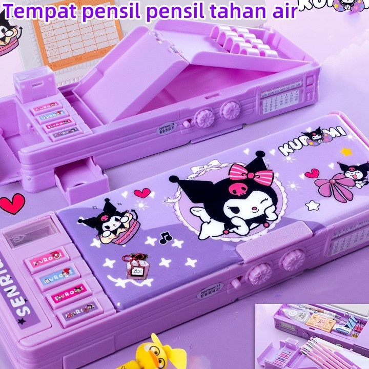 

Terjangkau KOTAK PENSILBahan Tahan Air Kuromi Tempat Pensil Password Multifungsi Lapis Ganda Berkapasitas Lucu Termasuk Rautan Pensil Kotak Alat Tulis