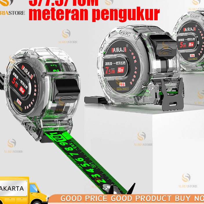 

KP8 Meteran Pengukur Anti Karat 1755 Meter Tahan Banting Bahan Stainless Steel Tembus Pandang Rol Pengukur Meteran Baja Anti Karat Meteran Tukang Bangunan