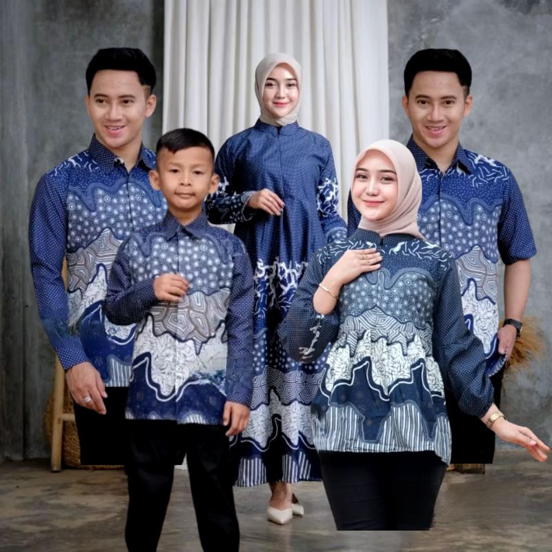 Couple Sarimbit Keluarga Batik Terbaru Baju Lebaran Size Jumbo BigSize Baju Anak Cewek Cowok