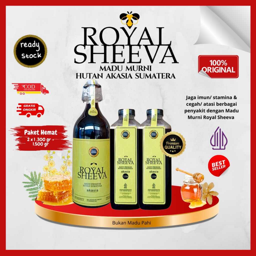 

Madu Murni Royal Sheeva Bundle 2pc 1300gr + 1pc 1500 gr | Premium Hutan Akasia Sumatera Halal MUI