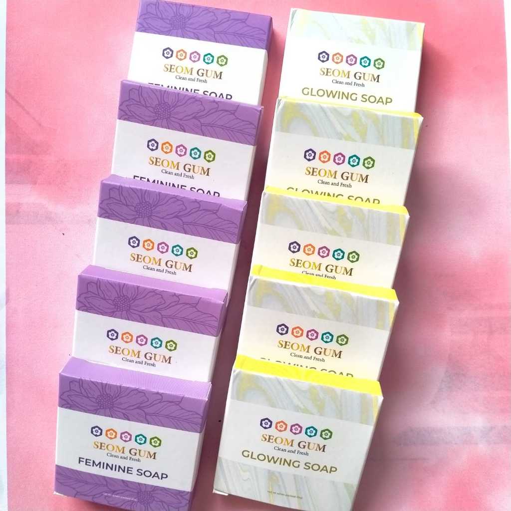 10 PCS PAKET - SABUN SEOM GUM GLOWING SOAP / FEMININE SOAP KEMASAN POLOS ORIGINAL BPOM