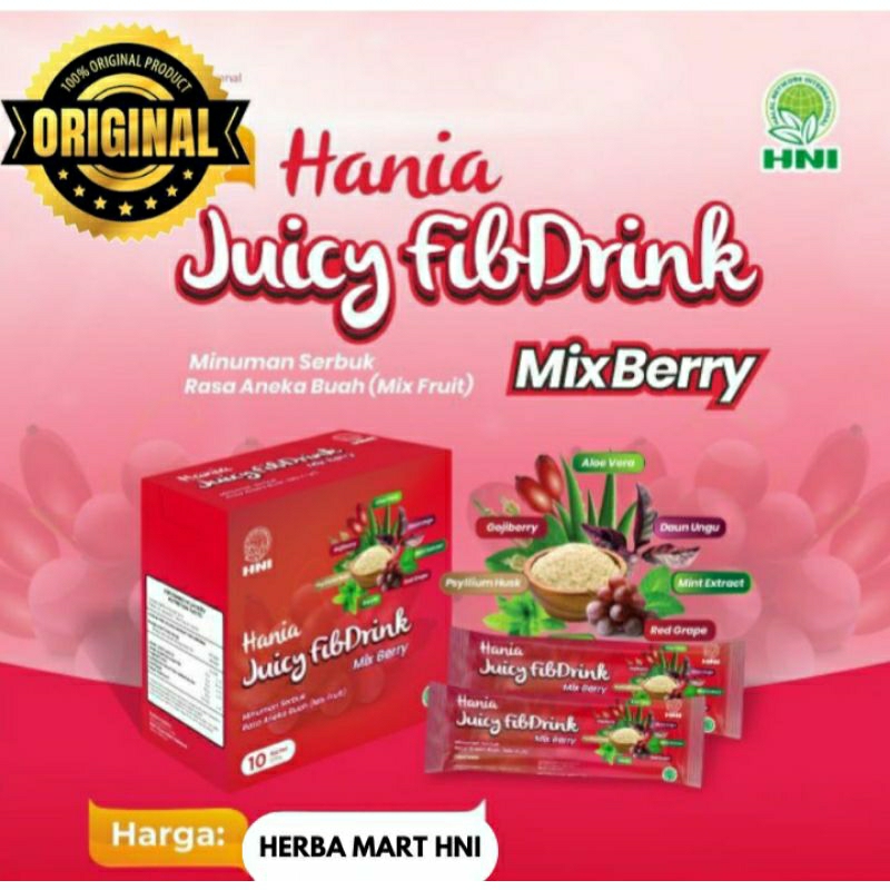 

JUICE FIBDRINK HNI Melancarkan BAB 10 sachet