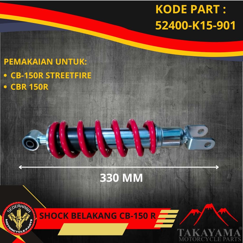 SHOCKBREAKER BELAKANG SHOCK BELAKANG CB150R CB 150 R STREETFIRE CBR150R CBR 150R TAKAYAMA