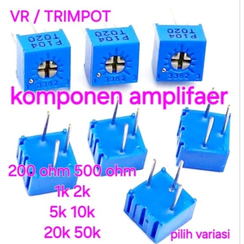 trimpot vr 1k 2k 5k 10k 20k 50k 200 ohm 500 ohm original
