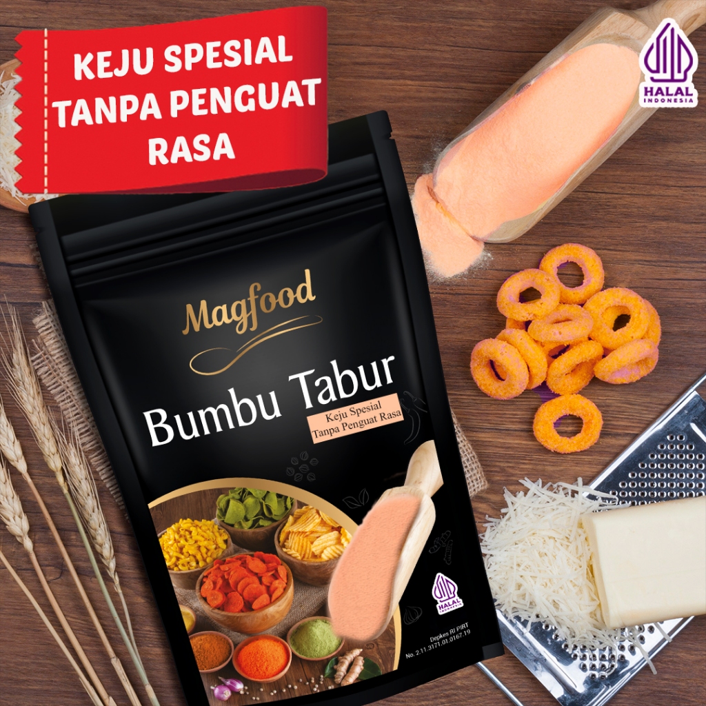 

Magfood Bumbu Tabur Rasa Keju Spesial Tanpa Penguat Rasa [100g / 500g / 1kg]