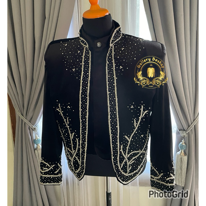Beskap pengantin bludru/ baju pengantin pria hitam