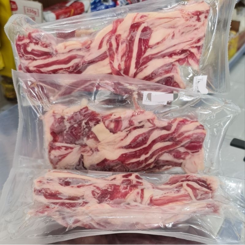 

Halal Beef Slices Short Plate 500gr/Daging Sapi Import USA/Daging Yoshinoya/Beef Short plae