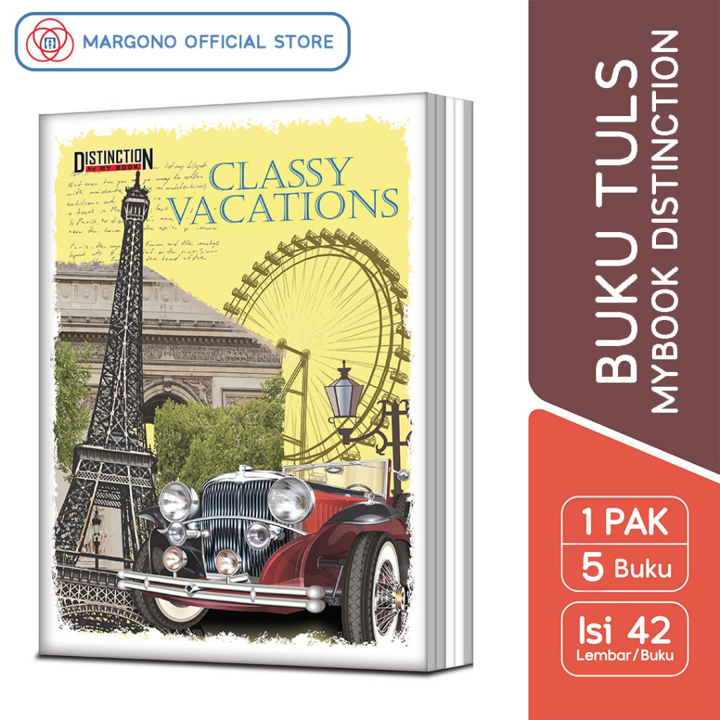 

My Book Distinction Buku Tulis Exclusive Travel Boxy 42 Lembar - 5 Buku