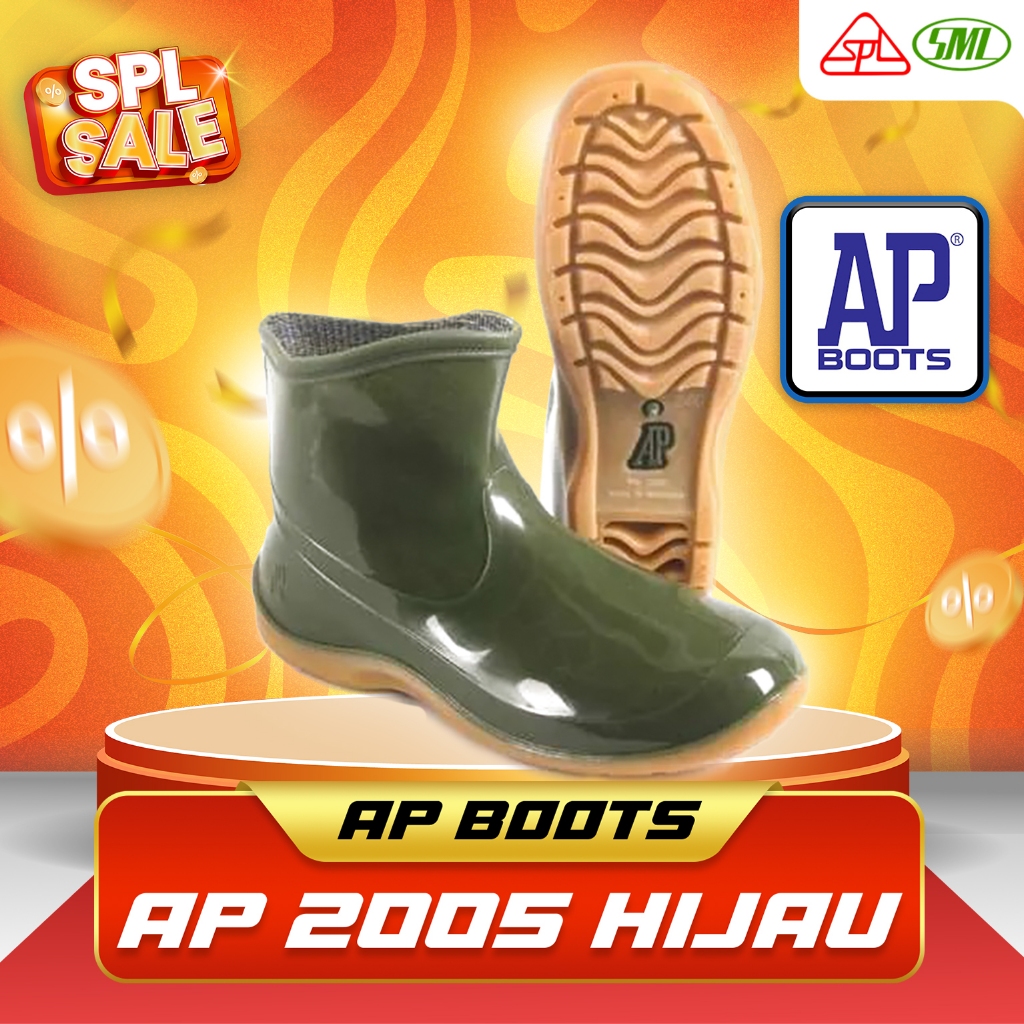 SEPATU BOOT PENDEK SEMATA KAKI AP 2005 HIJAU - AP BOOTS HIJAU DEWASA