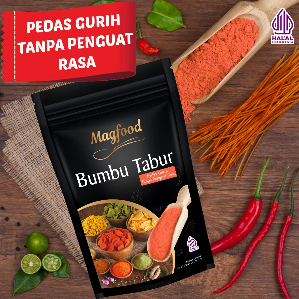 

Magfood Bumbu Tabur Pedas Gurih Tanpa Penguat Rasa [100g / 500g / 1kg]