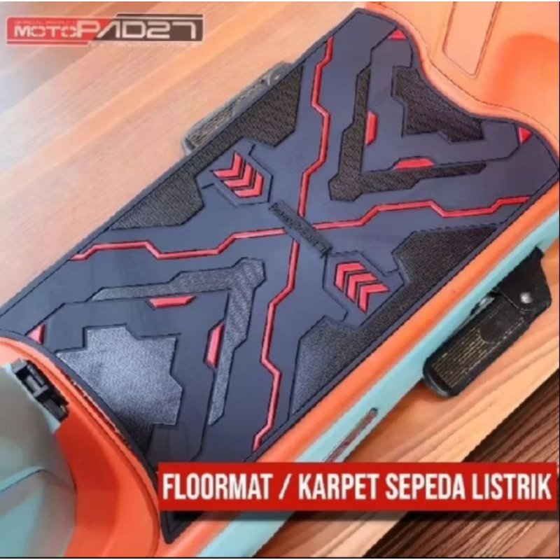 Karpet pijakan kaki motor listrik uwinfly/goda/exotic/genio premium