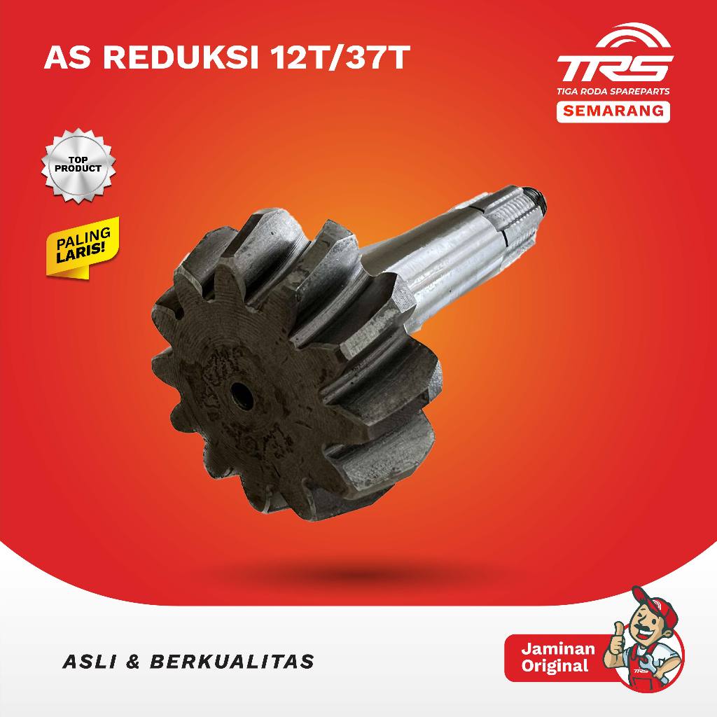 TRS As Reduksi Gardan Motor Roda Tiga Viar 12T Pasangan 37T Oem Viar Spareparts Original TRS SEMARAN