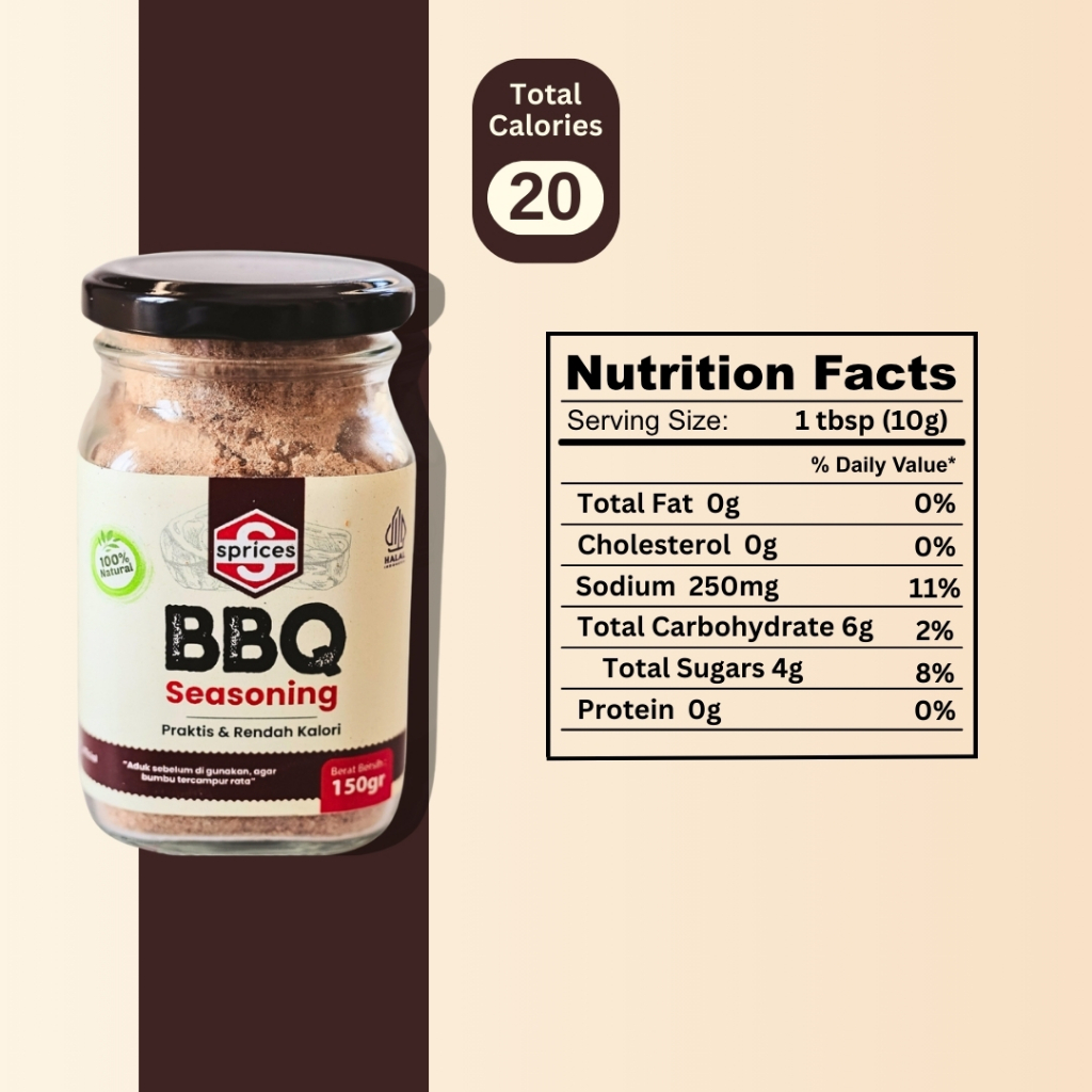 

Forcysn Sprices Bbq Dry Rub Bumbu Marinasi Serba Guna Rendah Kalori Diet 150G