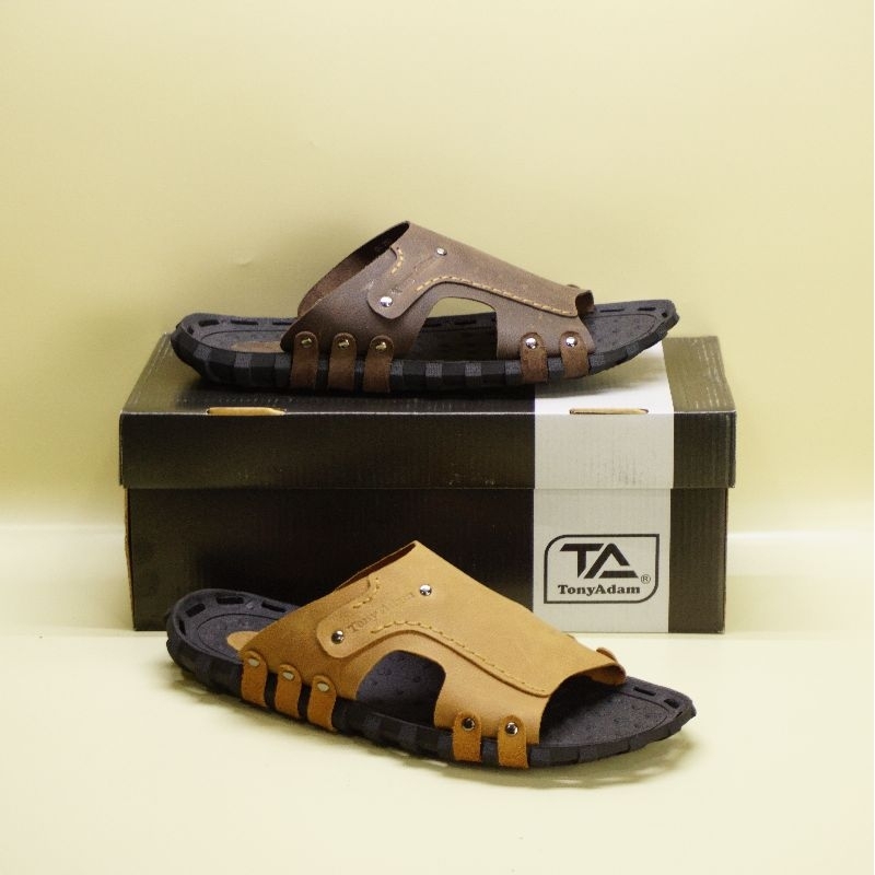 TONY ADAM *GL203* Sandal Pria Asli Kulit 100%