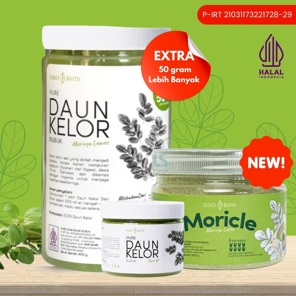 

Daun Kelor Moringa Bubuk Dari Bumi Serbuk Kelor Organik - Kurma Alif
