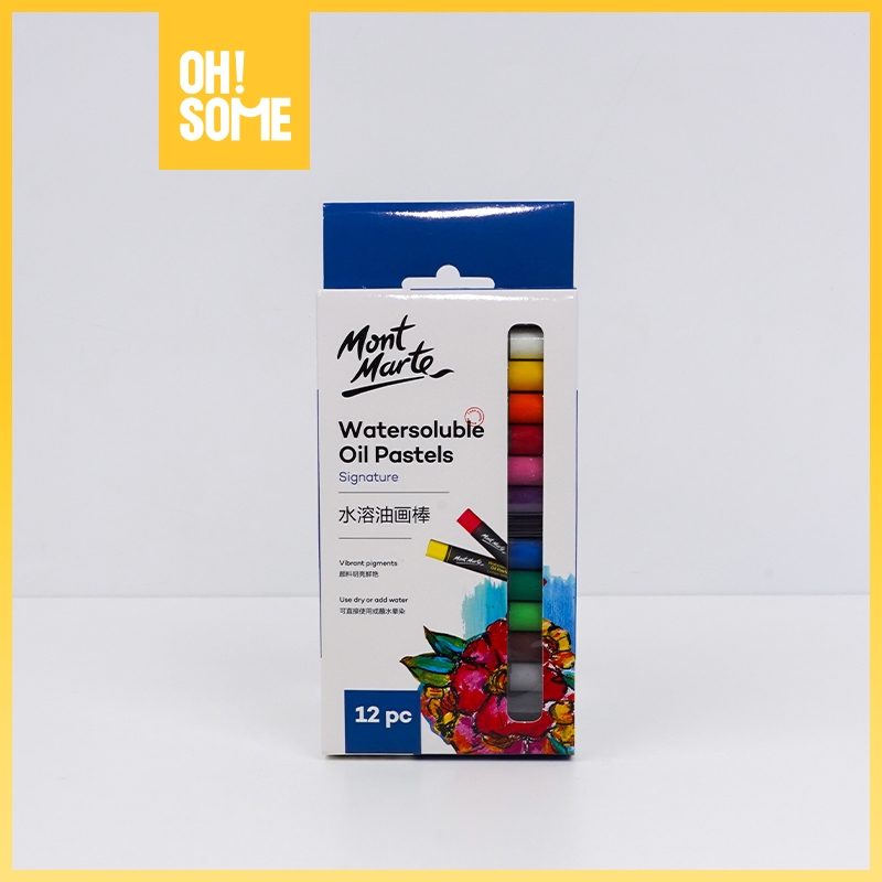 

OHSOME - Mont Marte MMPT0023 Watersoluble Oil Crayons Pastels 12PCS